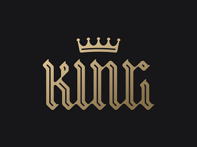 King Blackletter black blackletter crown gold king lettering regal type