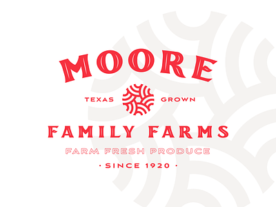 Moore Family Farms brand clean design family farms identity logo produce red texas