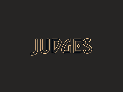 Custom Type for Judges Series bible book custom judges lettering lines logotype monoweight study thin type typography