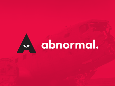 Abnormal Lockup a abnormal branding design eye identity lockup logo monster red type