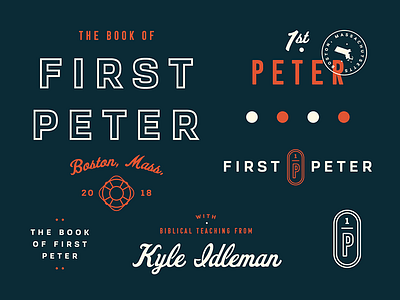 1 Peter Series Brand Exploration bible board boston branding first harbor identity lockup mood peter series