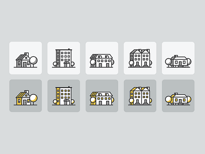 What kind of home do you own? apartment condo design family form home house hover icon illustration lines monoweight options select simple ui ux