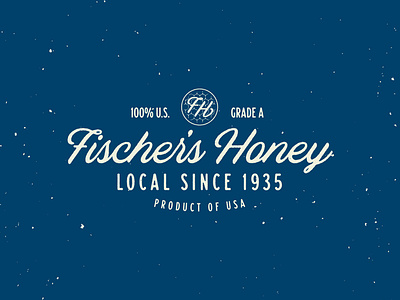 Fischer's Lockup branding design fischer food grocery honey honeycomb identity local lockup logo packaging product script texture type usa