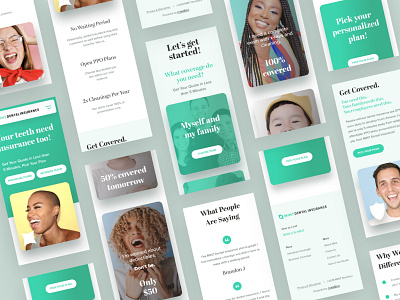 MINT Mobile Designs apply branding dental dentist family get started green insurance iphonex layouts logo mint mobile phone plans smile teeth tooth ui