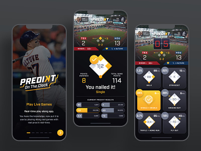 More Predikt Screens app baseball choose clock correct countdown design mobile pick play predict prediction product screens select sports teams timer ui ux