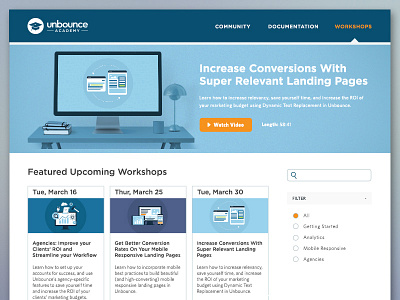 Unbounce Academy - Workshops