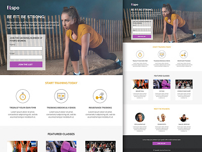 Fitspo - Lead Generation & Click Through Template