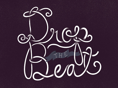 Drop The Beat design freehand handdrawn icons illustration interactive lettering music type typography ui web