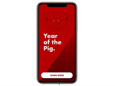 Year of the pig app chinese new year content design illustration interface invision new year product product design prototype ui ux