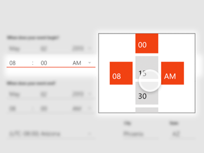 Windows8 App Time Picker