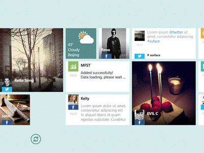 Windows8 Social App / Refresh