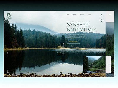 Landing Page National Park Synevir design minimal web