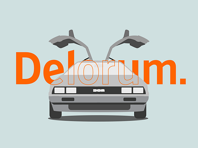 Delorean - Delorum back to the future car delorean vector