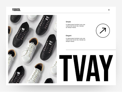 Exploration Layout 003 - Tvay Shoes app bold branding brutal dailyui design header illustration layout logo ui uiux ux vector