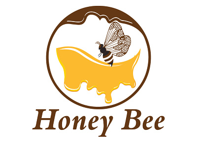 Honey Bee Logo graphic design logo