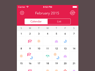 Shifts for iPhone calendar icons ios shifts snowman
