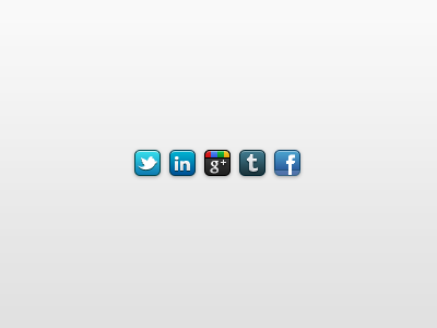 Sociable icons facebook google icon linkedin social tumblr twitter