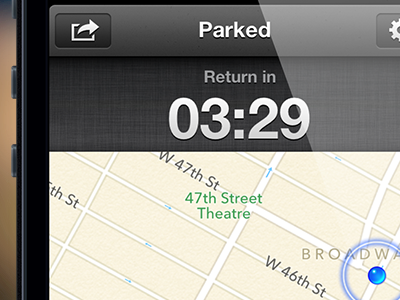 Timer iphone map park timer