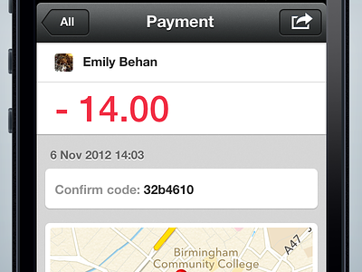 Payment detail app ios iphone map payment retina
