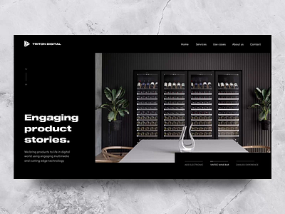 Triton concept reveal animation carousel dark digital ease easing homepage kitchen landing loader loading modern portfolio reveal showcase template trend wine