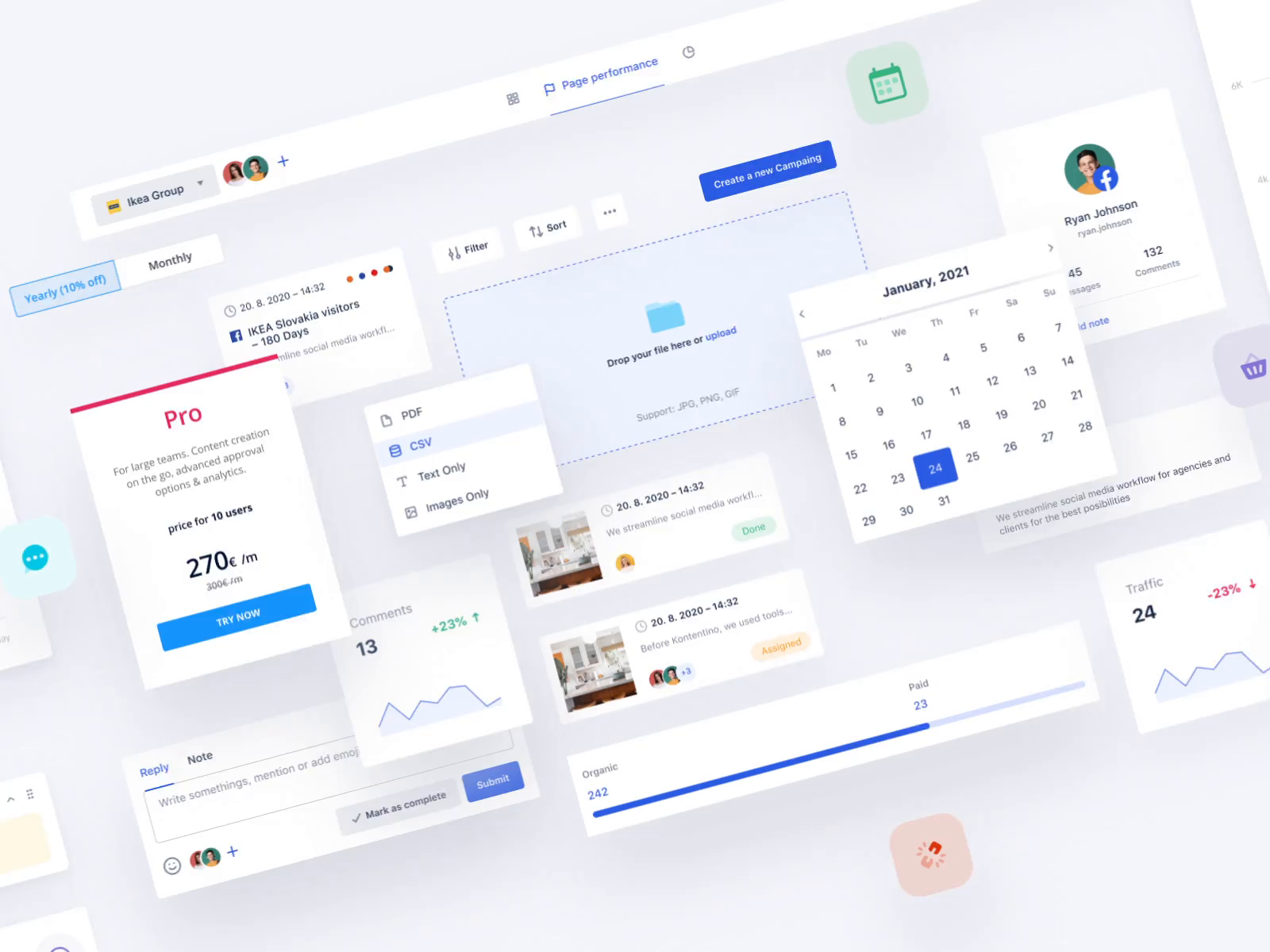 Kontentino Components by Martin Mroč for Thirdweb.studio on Dribbble