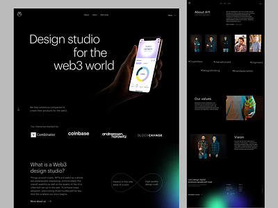 Thirdweb.studio — Homepage brand decentralised fintech home homepage landing page promo studio third web web3