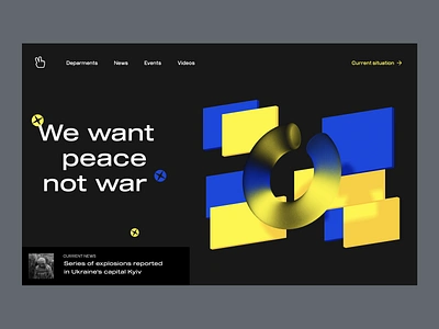 We want peace — Landing page dark dark theme landing news peace russia third ukraine war