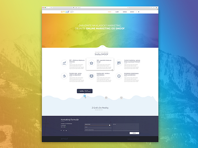 Smoof | Marketing Page chart contact frontend marketing mountains page promo seo simply ui uix webdesign