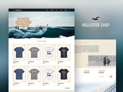 Hollister shop | E-shop website beach eshop hollister minimal modern page shop summer surf