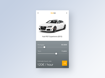 Wishlist Calculator | Daily UI Challenge #004 2018 audi automotive calculator car credit dailyui minimalist simplicity simply trend