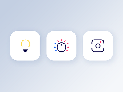 Homekit App Icons | Daily UI Challenge #005 2018 bulb challenge dailyui emoticon heat home kit light minimalist simply trend