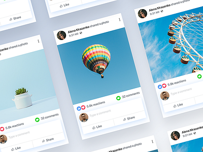 Facebook Redesign | Social Share | Daily UI Challenge #010 2018 better card challenge dailyui facebook minimalist modern redesign simply trend