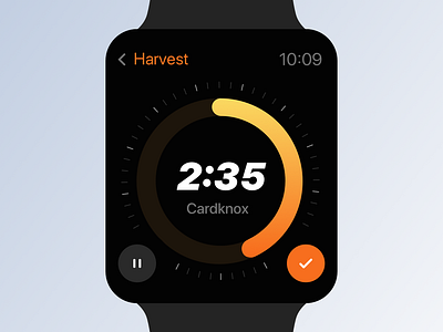 Ubevæbnet scaring Ofre Harvest timer | Apple watch app by Martin Mroč on Dribbble