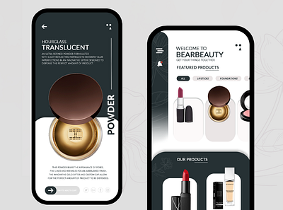 online makeup store app branding design makeup ui ux