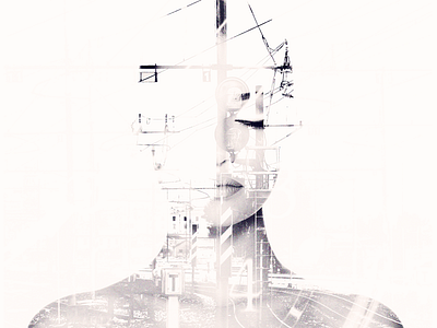 When Amber Sleeps - "Ghost Kids" album art artwork band clock cover doubleexposure girl packaging texture wires woman