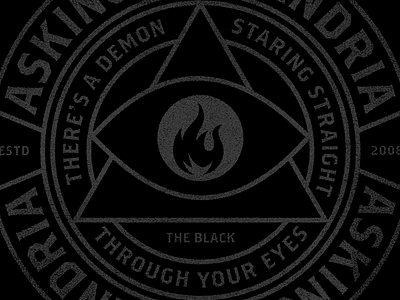 Asking Alexandria - 'Demons' apparel bandmerch dark demon eye fire merch merchandise metal shirt texture tshirt