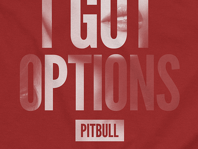 Pitbull - Options apparel girl lips options pitbull sexy shirt tour tshirt type typography woman
