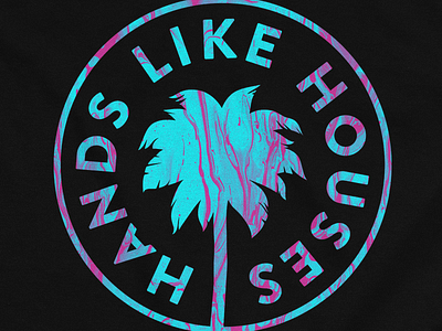 HLH 80s abstract apparel bright color colorful neon paint palm palmtree shirt tshirt