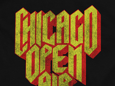 Chicago Open Air 80s apparel distressed festival merch merchandise shirt texture tshirt type typography vintage