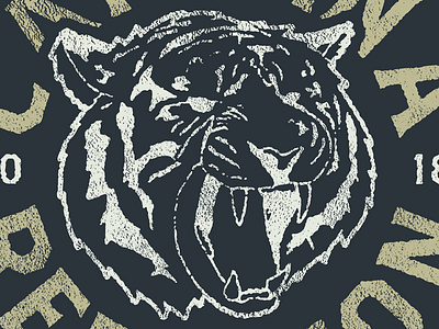 Tiger apparel graphictee grunge illustration merch merchandise rough shirt texture tiger tshirt