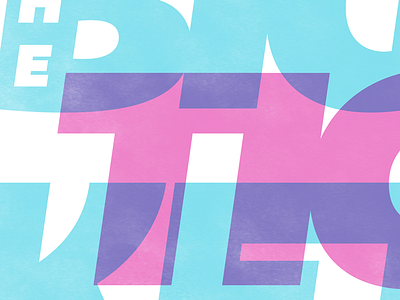 BT blue bright colorful graphictee merch merchandise pink purple type typography