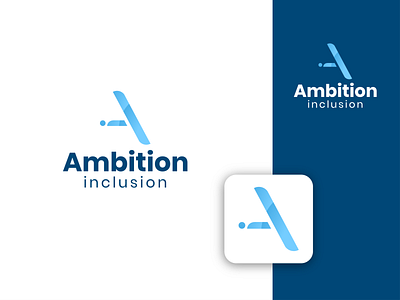 AMBITION INCLUSION branding design graphic design icon illustration illustrator logo minimal typography vector