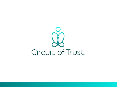 Circuit of Trust logo gradient design lineart linework logo minimalist logo modern logo one line yoga yoga logo