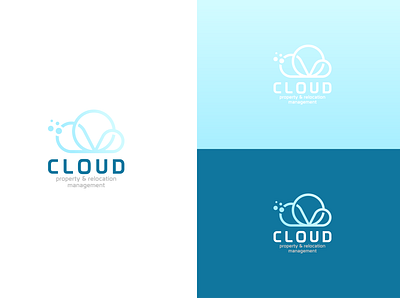 Cloud cloud logo lineart logo logo design minimalist logo property logo relocation typography