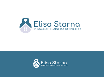 Elisa Starna logo home home workout logo kettlebell logo personal trainer sports logo working out workout logo