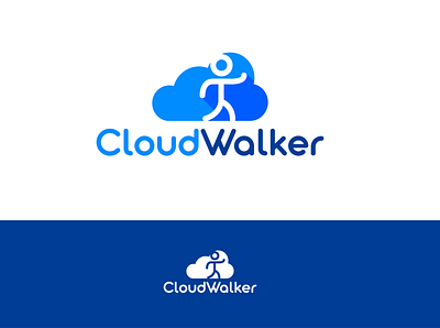 CloudWalker cloud logo cloud vector design flat logo logo minimalist logo modern logo