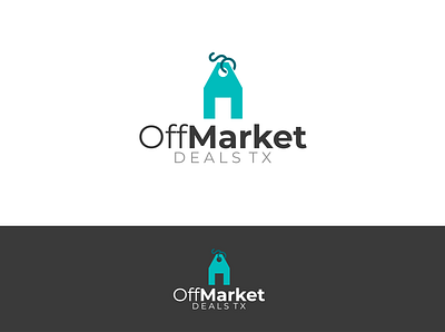 OffMarket DEALS TX graphic design house logo minimalist logo modern logo real estate logo simple logo