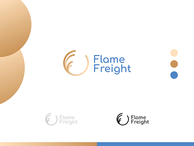 Flame Freight circle logo f f logo f logo ff logo flame logo gradient logo linear logo minimalist logo modern logo round logo simple logo
