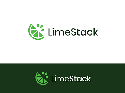 Lime Stack gradient logo graphic design lime logo logo minimalist logo modern logo typography