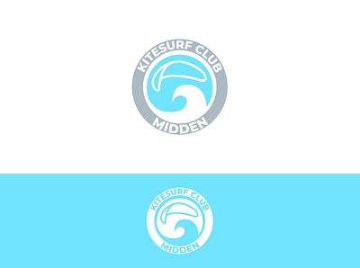 Kitesurf Club Midden gradient logo graphic design logo minimalist logo modern logo surf logo surfing surfing logo typography